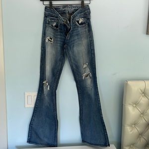 American Eagle Super Stretch Artist Flare Jeans, Size 8 Regular